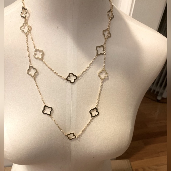 Clover Necklace & Bracelet Set - Gold New - Picture 2 of 5